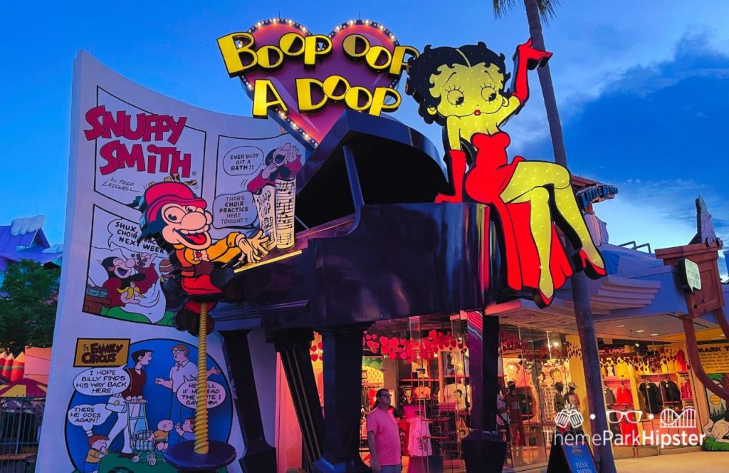 Betty Boop Store in Toon Lagoon Universal Orlando Resort Islands of Adventure where the NEW Universal Orlando Annual Passholder Lounge is.