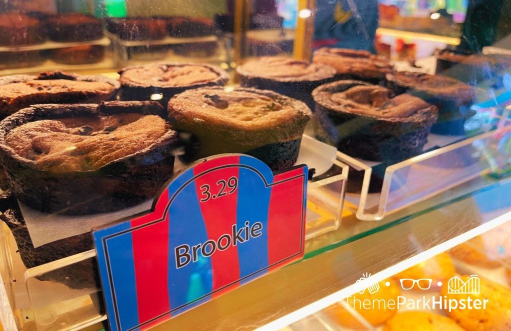 Display case featuring over eight Brookie from Universal Orlando Resort Islands of Adventure. Keep reading to find out what are the best Universal Orlando Snacks under $10.