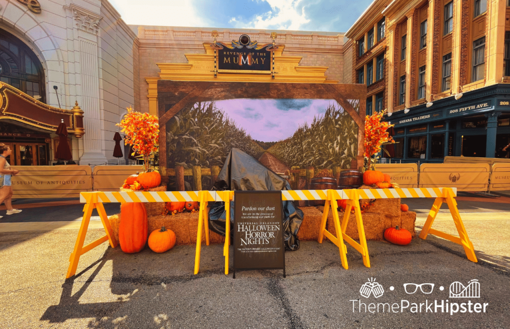 Candy Maze Universal Studios HHN 31 Halloween Horror Nights 2022 in front of the Mummy ride. Keep reading to get the best Halloween Horror Nights tips and tricks!