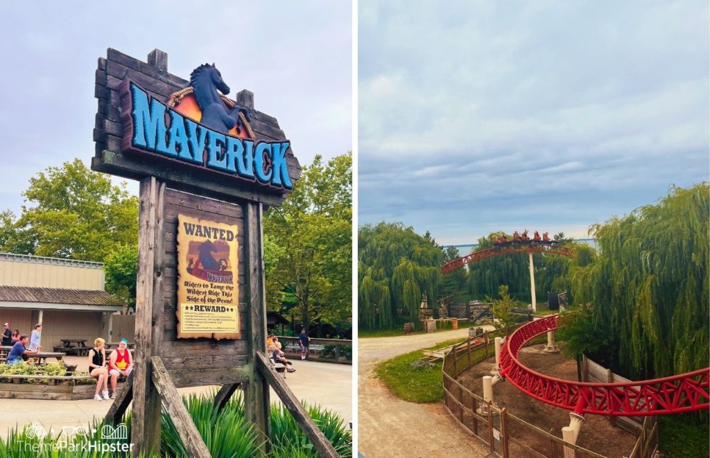 Cedar Point Maverick Red Roller Coaster