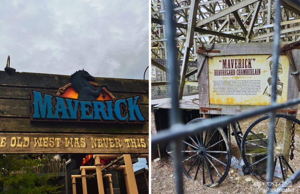 Cedar Point Maverick Roller Coaster and Maverick Beauregard Chamberlain Easter Egg on Steel Vengeance