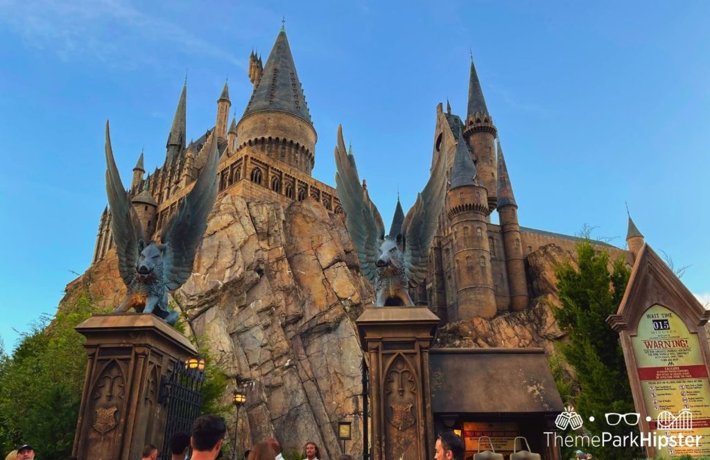Hogwarts in Harry Potter World Universal Orlando Resort Islands of Adventure. Keep reading to learn about Harry Potter World Christmas and Christmas at Hogwarts!