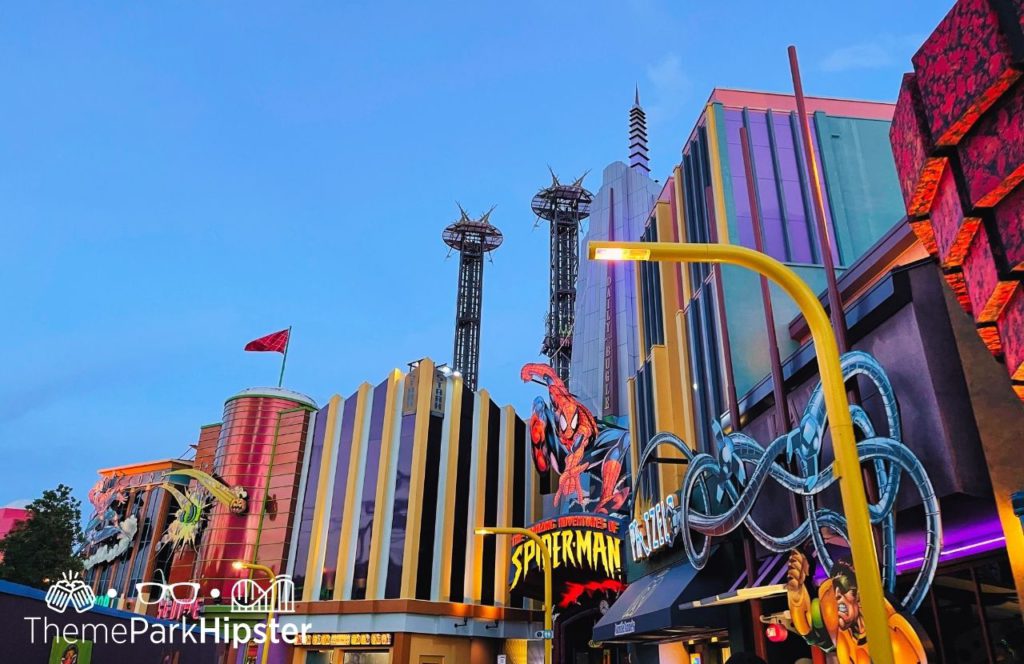 Marvel Island with Spider man Ride Universal Orlando Resort Islands of Adventure. Keep reading to get the best Universal's Islands of Adventure photos!