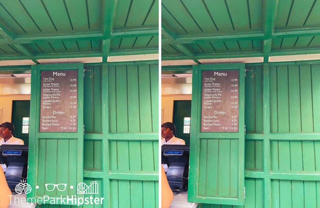 Universal Orlando Resort London Hut Kiosk with Jacket Loaded Potato at Universal Studios Florida