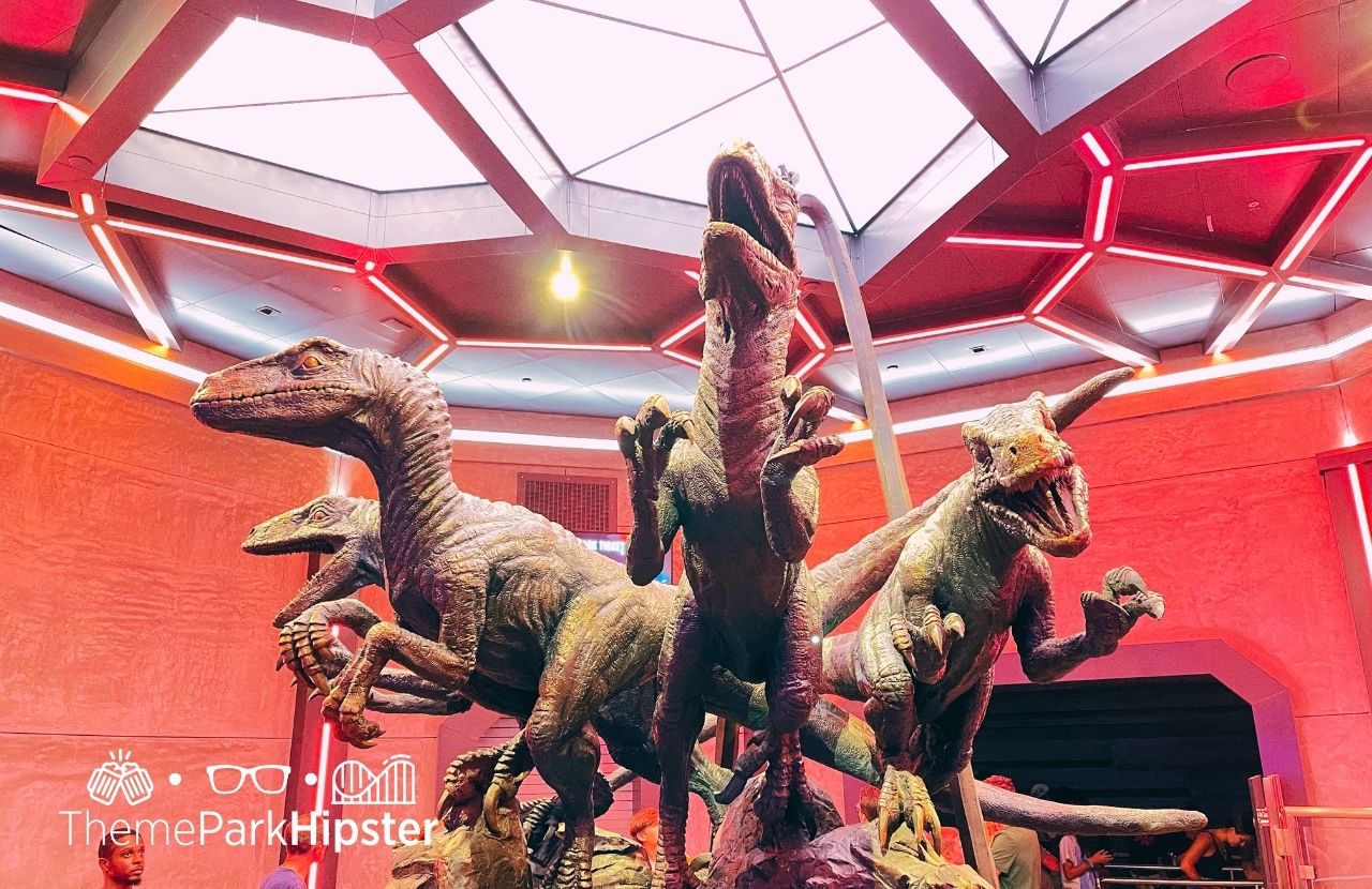 VelociCoaster queue dinosaur statue Universal Orlando Resort Islands of Adventure (