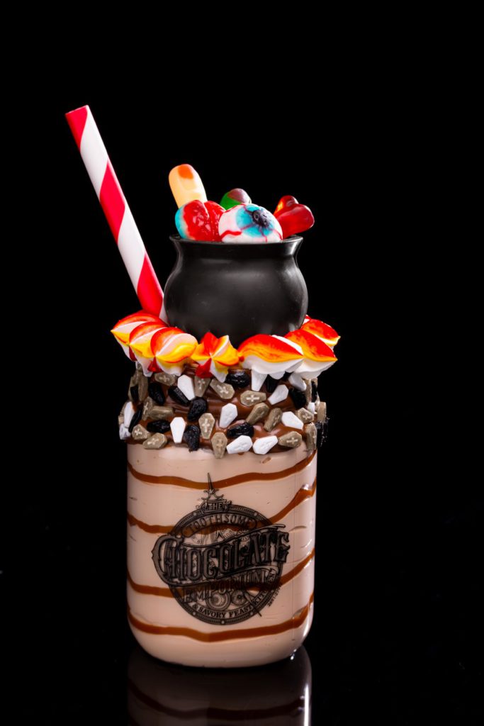 HHN 31 food 07_Black Magic Milkshake. Keep reading to learn about the best Universal Studios Halloween Horror Nights food and drink that you must try!