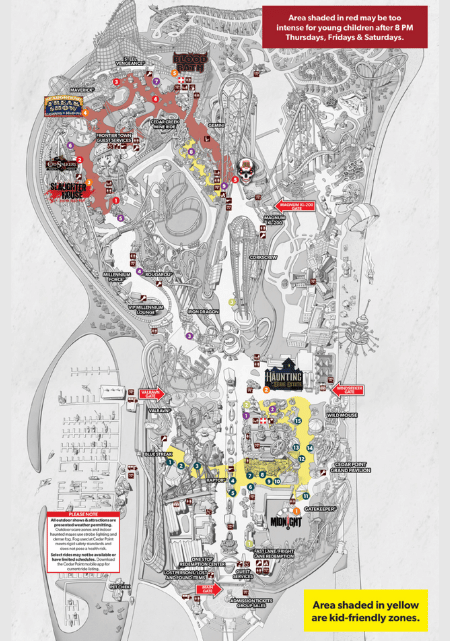 Cedar Point 2023 Halloweekends Map