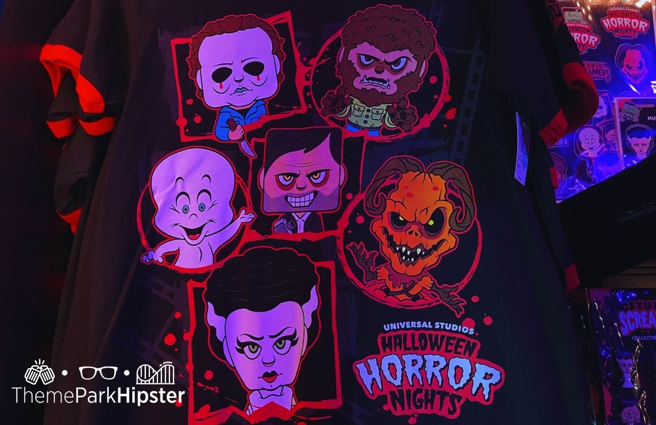 Monster shirt with Casper the friendly ghost the Pumpkin king the director Michael myers and wolfman shirt Tribute Store Merchandise HHN 31 Halloween Horror Nights 2022 Universal Orlando