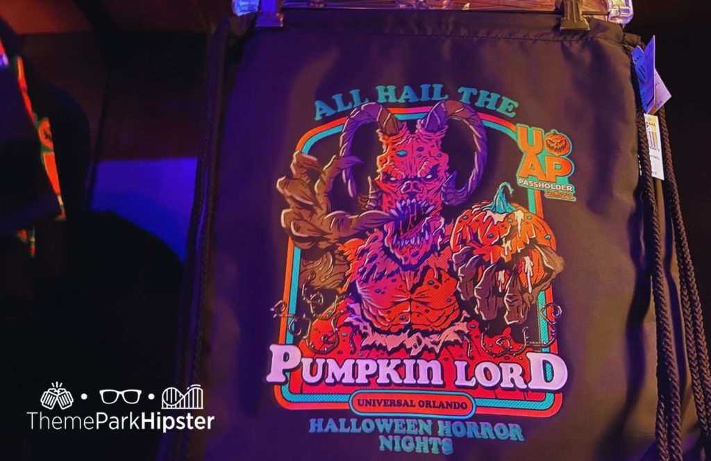 Pumpkin Patch with Pumpkin King annual passholder bag Tribute Store Merchandise HHN 31 Halloween Horror Nights 2022 Universal Orlando