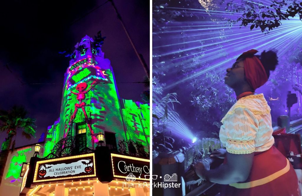 All Hallows Eve Celebration at Carthay Circle and Victoria as Dolores Madrigal from Encanto at Halloween at Disneyland and Disney California Adventure Oogie Boogie Bash Party Food, Tips, Dates and more Disney Halloween Guide.