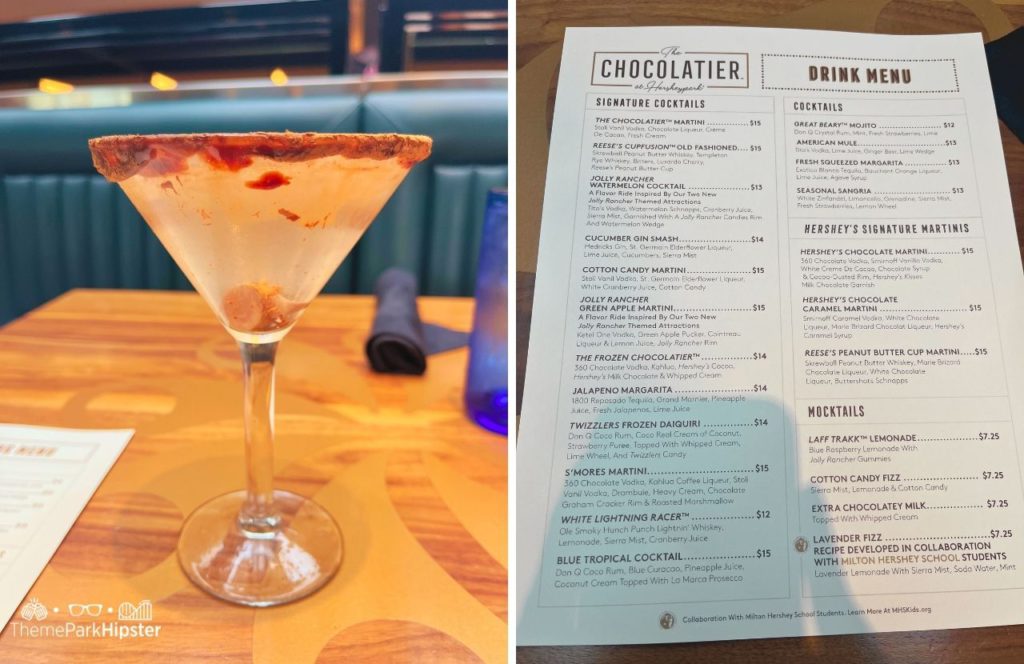 Chocolate Martini Hersheypark Chocolatier Restaraunt in Hershey, Pennsylvania Review