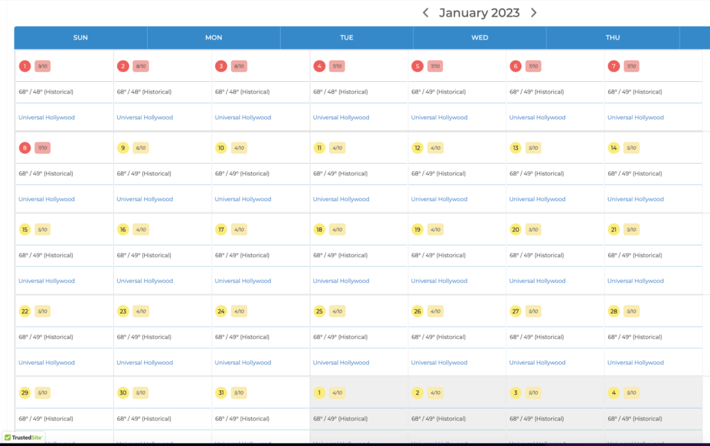 Universal Studios Hollywood Crowd Calendar Your Best Days to Visit in
