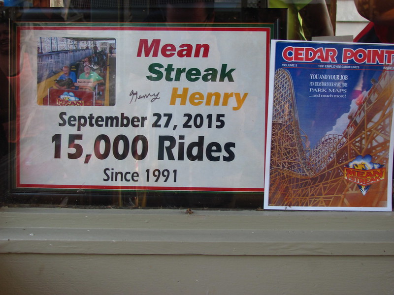 Mean Streak Henry 15,000th ride on Cedar Point Roller Coaster