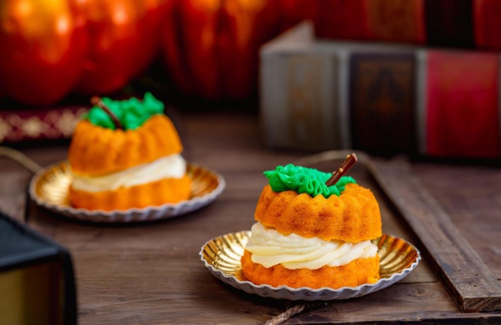 Pumpkin Bundt Cake Pacific Wharf Cappuccino Cart Halloween at Disneyland and Disney California Adventure Oogie Boogie Bash Party