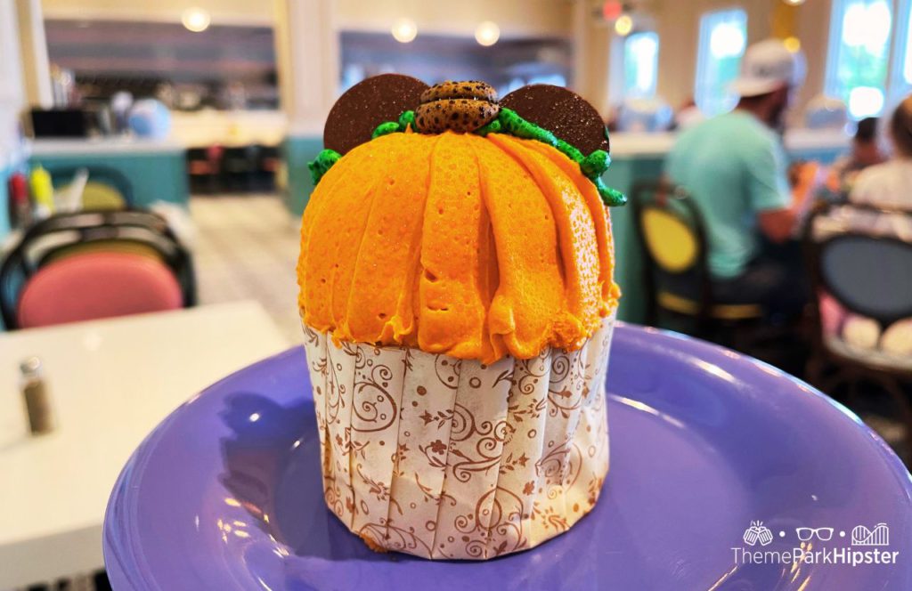 Pumpkin Cupcake at Beaches and Cream in Beach Resort one of the best Things to Do at Disney World for Halloween.