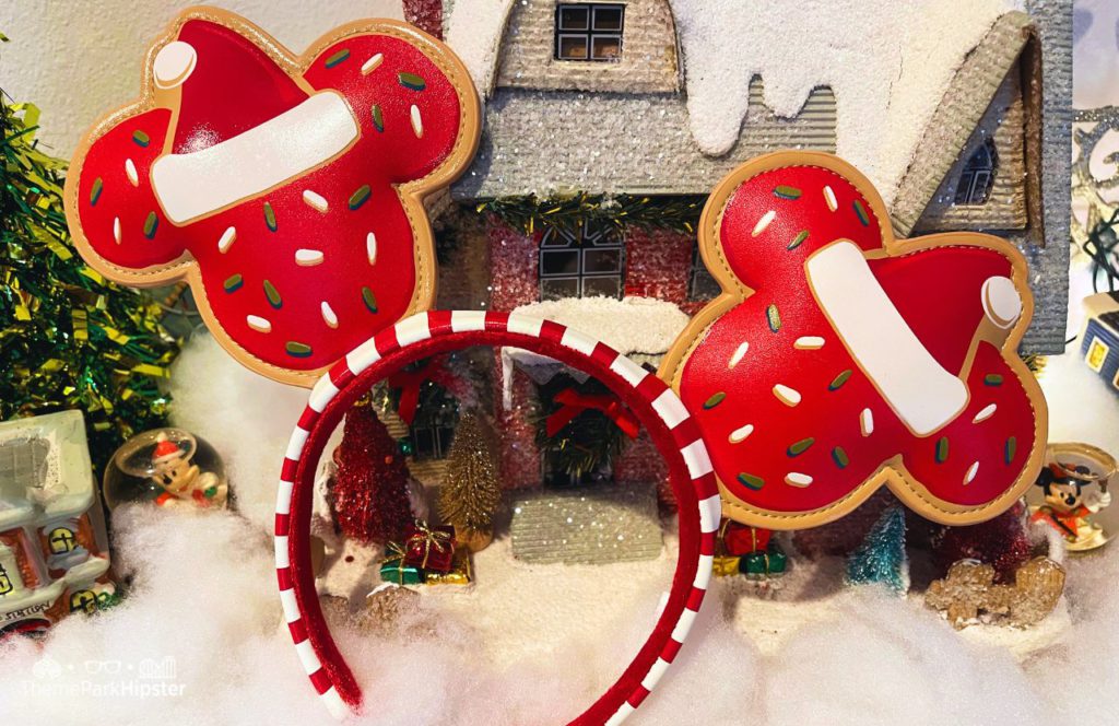 Red Disney Parks Gingerbread Cookie Christmas Ears