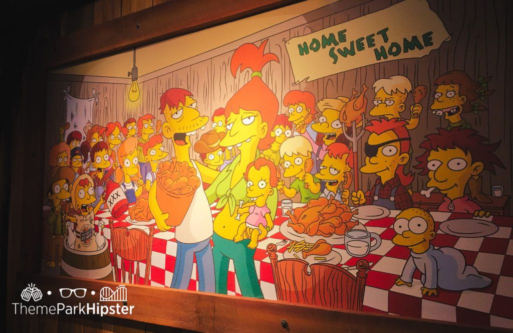 Springfield USA Simpsons Land Cletus Chicken Shack Family Mural Painting at Universal Studios Florida