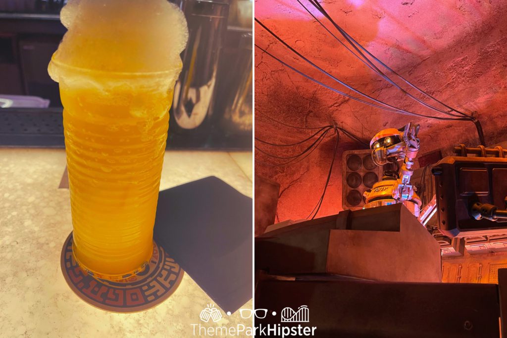 Star Wars Galaxy's Edge Cocktails Fuzzy Tauntaun and DJ Rex at Oga's Cantina. Keep reading to learn how to deal with traveling alone with anxiety on your solo Disney trip.