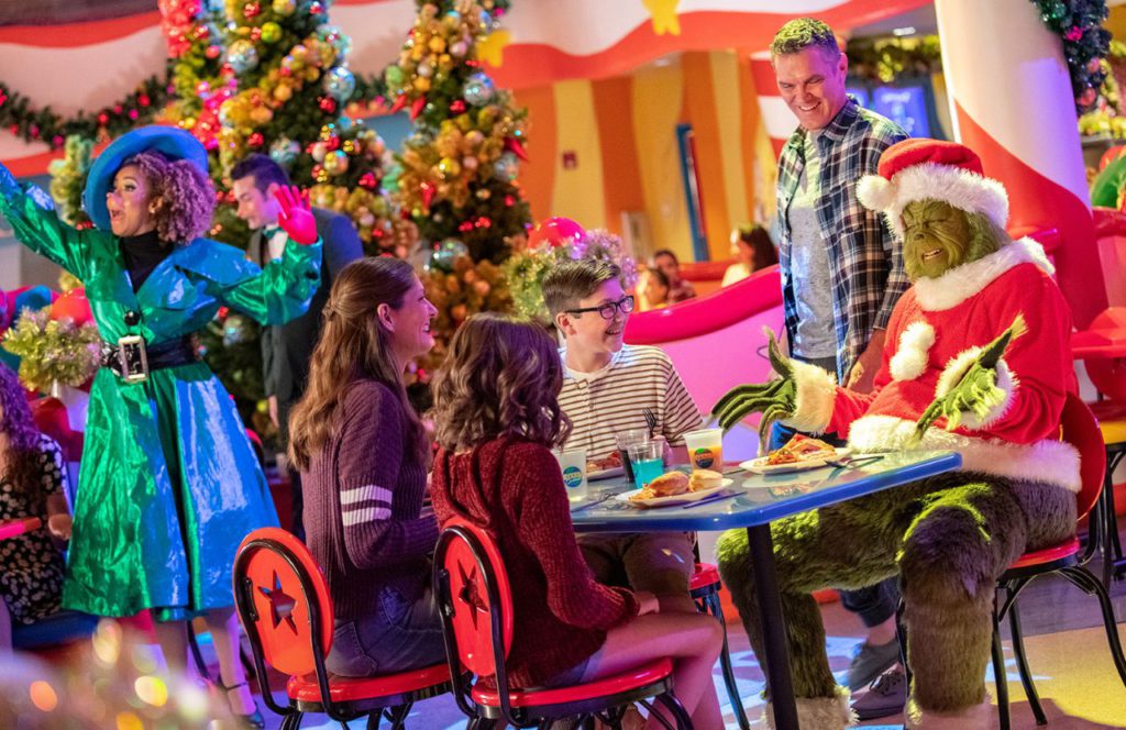 The Grinch and Friends Character Breakfast during Christmas at Universal Islands of Adventure Grinchmas