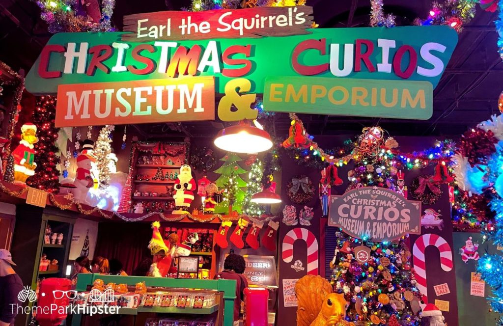 Tribute Store Earl the Squirrel’s Christmas Curios Museum Christmas at Universal Studios in Universal Orlando Resort