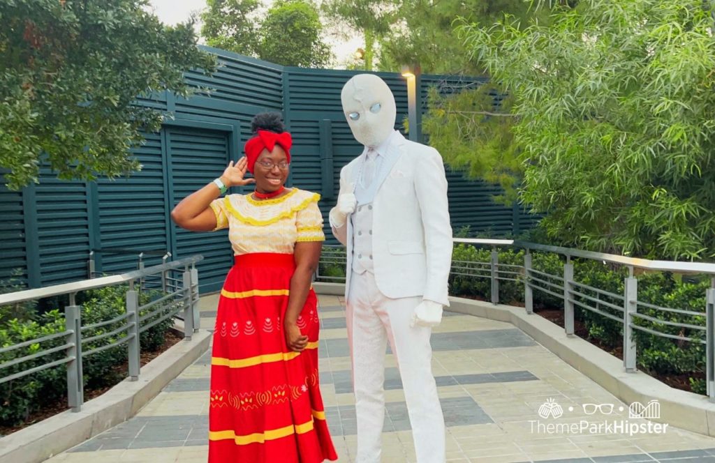 Victoria Wade as Dolores Madrigal from Encanto at Halloween at Disneyland and Disney California Adventure Oogie Boogie Bash Party Food, Tips, Dates and more Disney Halloween Guide.