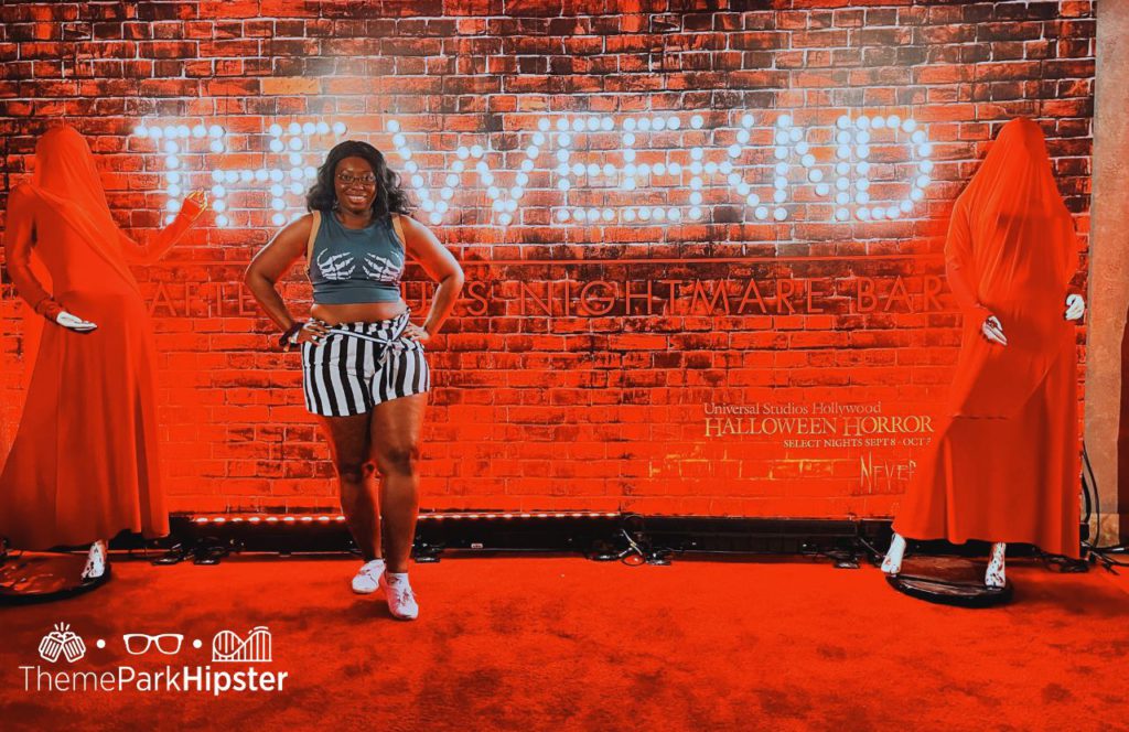 Victoria Wade at The Weeknd After Hours Nightmare Bar Halloween Horror Nights at Universal Studios Hollywood 2022