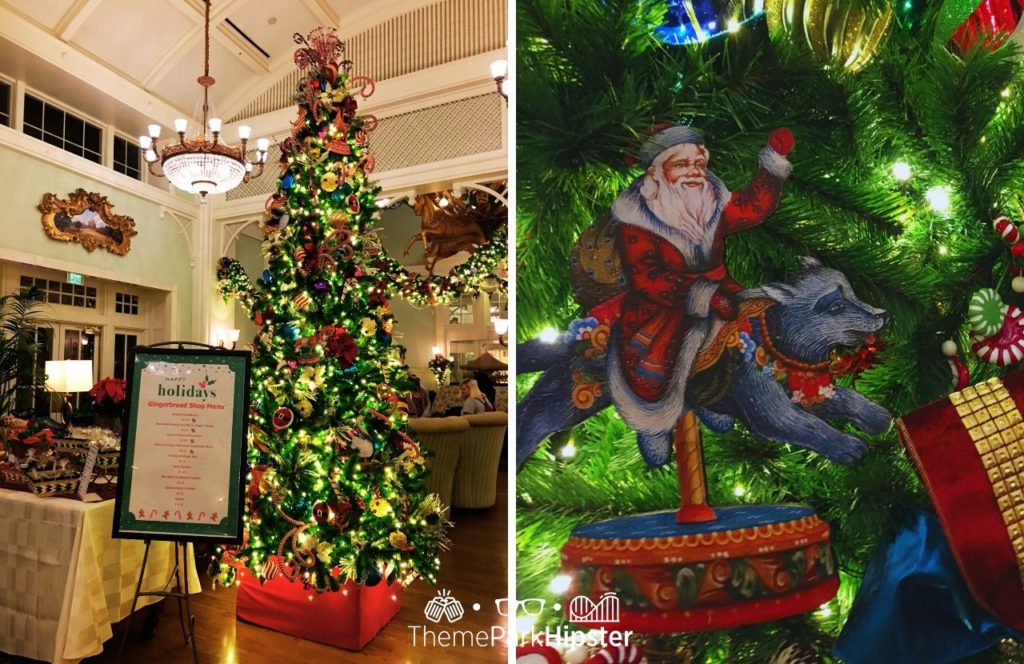 Disney Boardwalk Inn Christmas Tree in the Lobby. One of the best things to Do at Disney World for Christmas. Keep reading to learn about the best Disney Christmas trees!