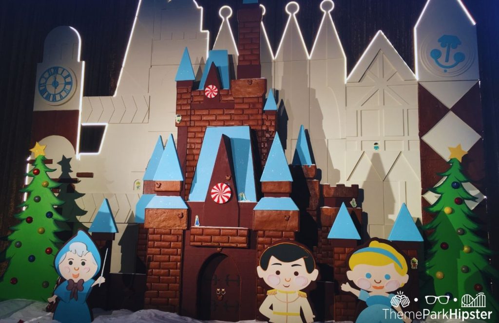 Disney Contemporary Resort Cinderella and Mary Blair Gingerbread house Castle. One of the best things to Do at Disney World for Christmas. Keep reading to get the best Disney Christmas treats and desserts on this foodie guide.