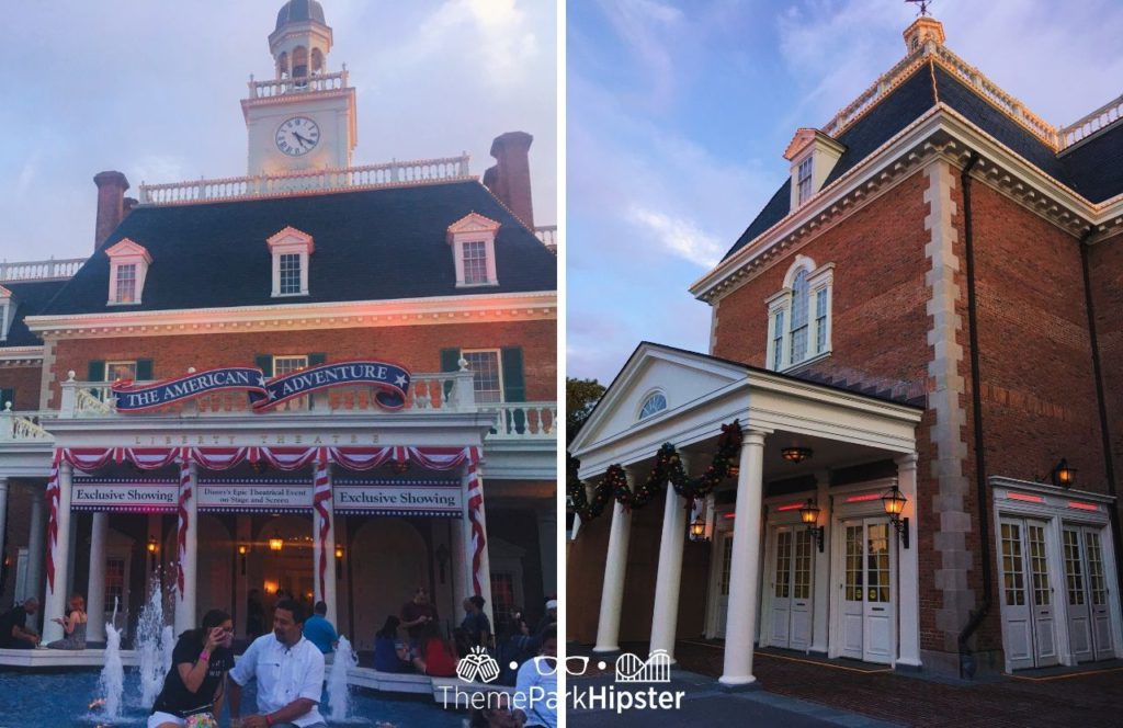 Epcot Christmas during Festival of the holidays in American Adventure Pavilion. One of the best things to Do at Disney World for Christmas. Keep reading to get the top 10 best shows at Disney World.