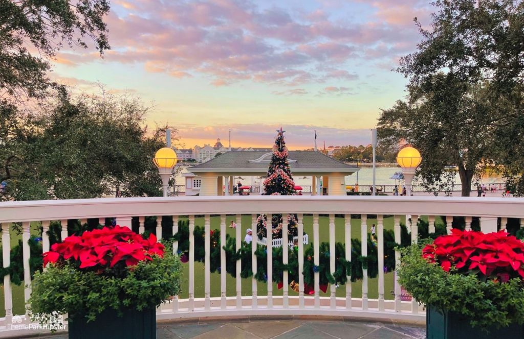 Christmas Tree on Green Lawn at Disney Boardwalk Inn and Villas. Keep reading this full guide to find out all you need to know about the parking fees at Disney World Resorts.  