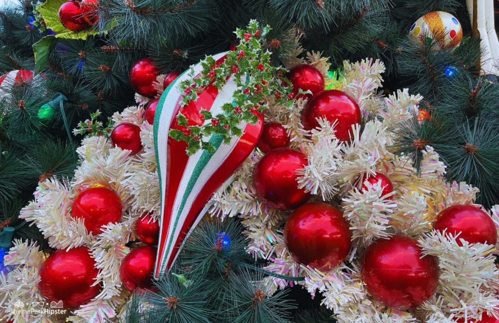 Christmas at Disney Boardwalk Inn and Villas outdoor Christmas tree ornaments