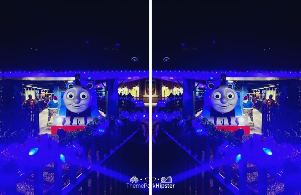 Thomas the Train at Night in Kennywood Christmas Lights at the Holiday Lights Event 2024