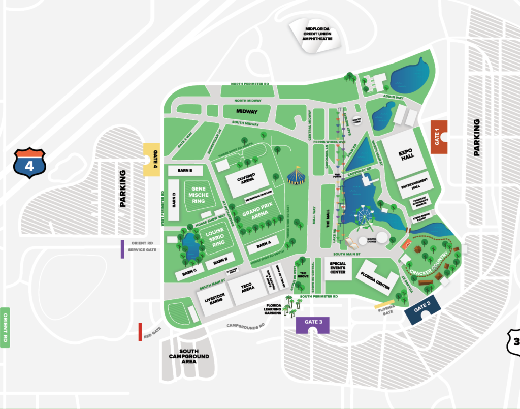 2025 Florida State Fair Map in Tampa, Florida