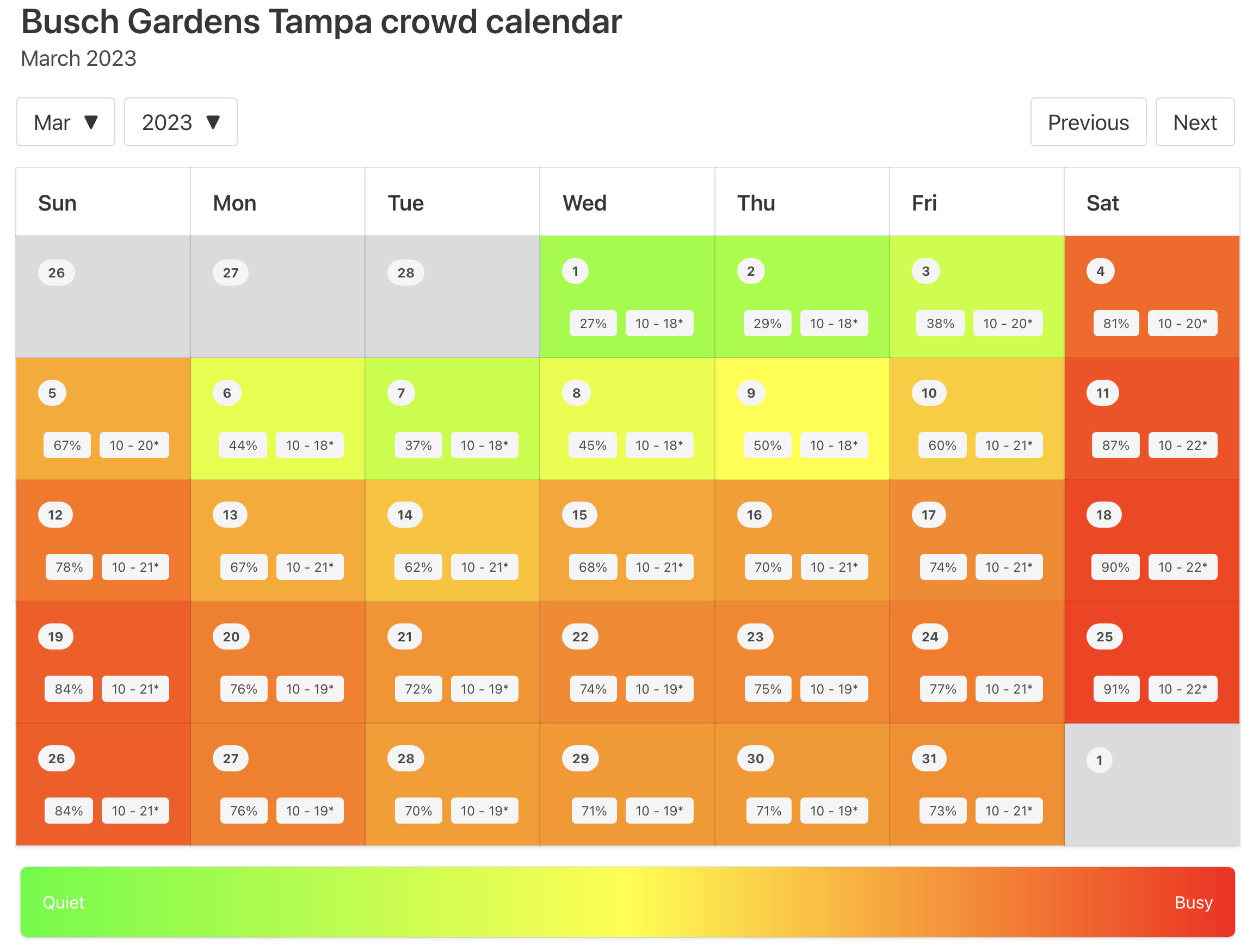 2023 Busch Gardens Tampa Crowd Calendar: AVOID THE BUSY DAYS! -  ThemeParkHipster