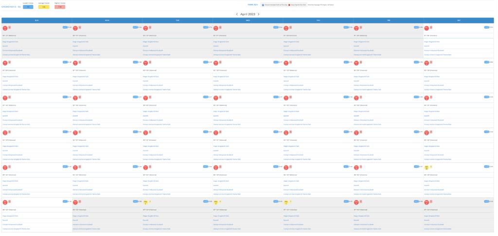 Disney Crowd Calendar April 2023. Keep reading to know what the best days to visit Disney World parks and how to use the Disney World Crowd Calendar.