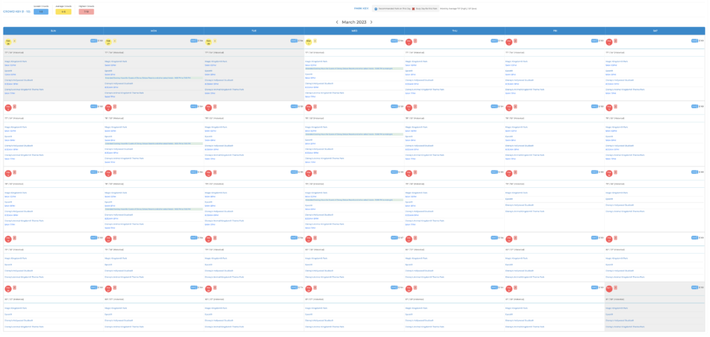 Disney Crowd Calendar March 2023. Keep reading to know what the best days to visit Disney World parks and how to use the Disney World Crowd Calendar.