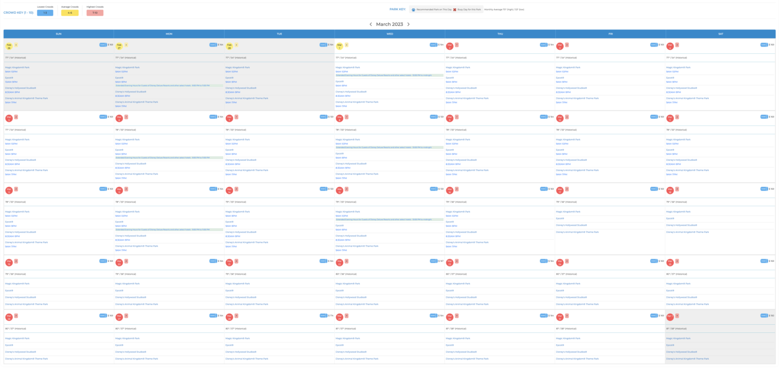 2023 BEST Days to Go to the Magic Kingdom (Crowd Calendar Guide