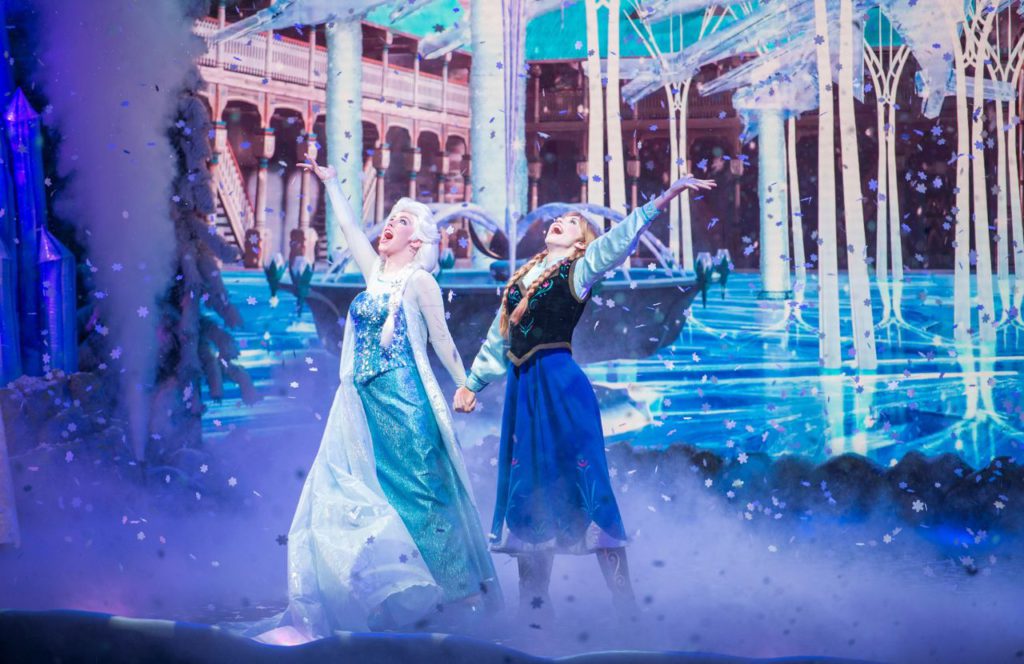 Disney's Hollywood Studios, Queen Elsa, Princess Anna and Kristoff from Frozen Singalong. Keep reading to get the top 10 best shows at Disney World.