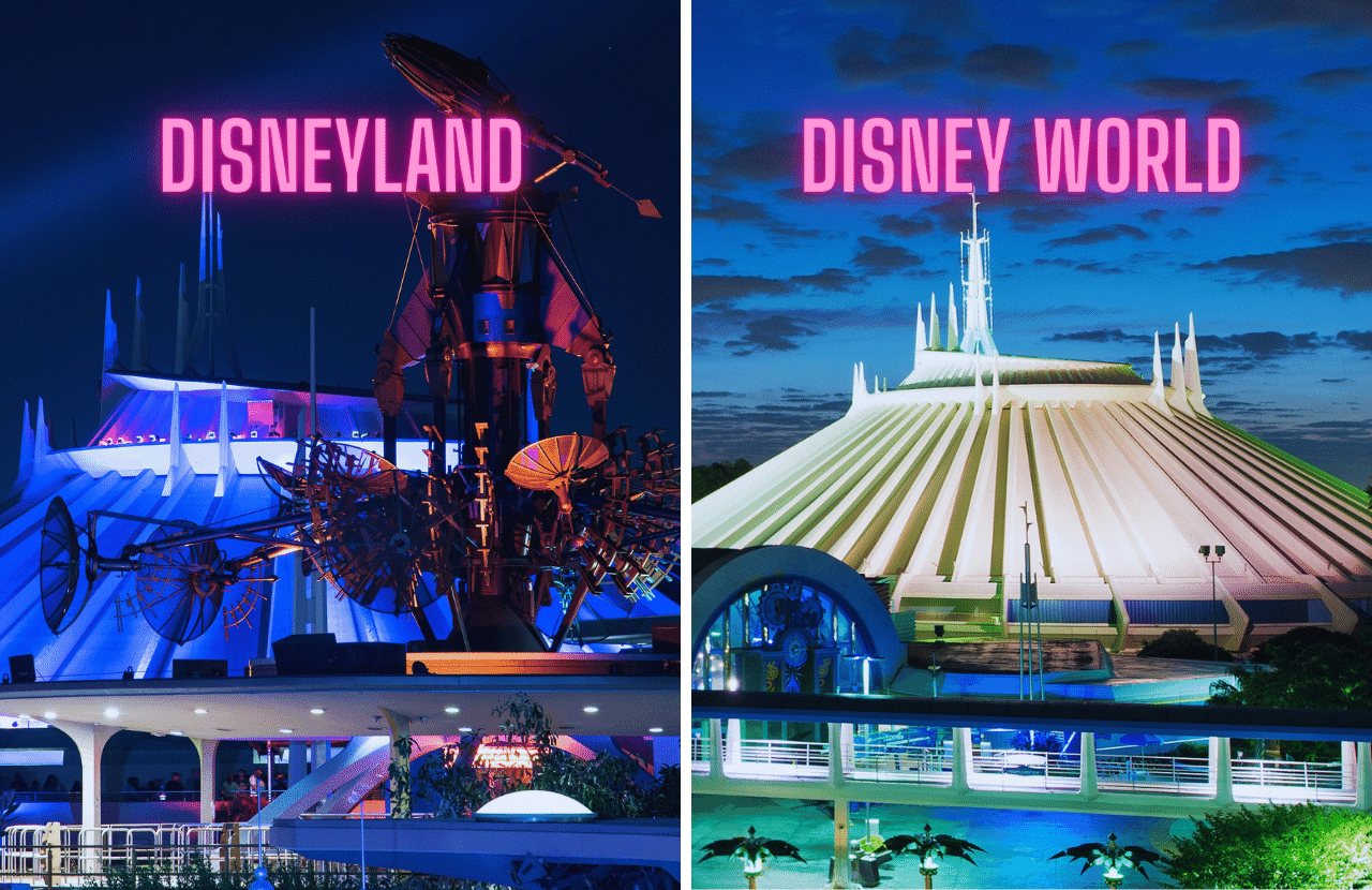 Space Mountain Disneyland vs Disney World