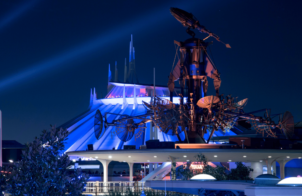 Space Mountain at Disneyland Park in Anaheim, California