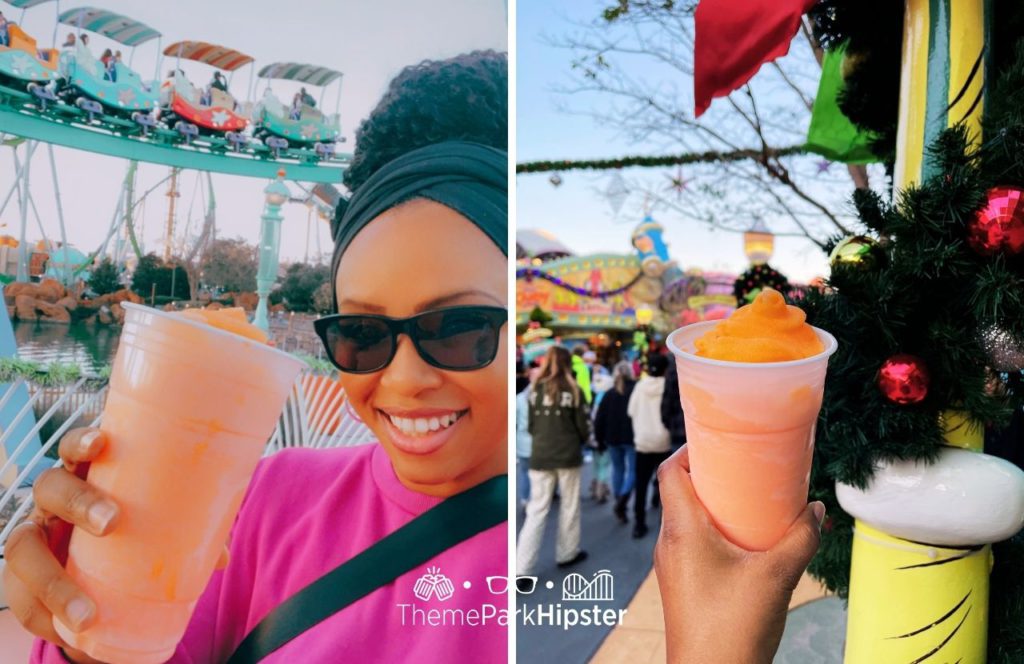 Universal Orlando Resort Moose Juice Goose Juice Stand at Islands of Adventure Seuss Landing with NikkyJ. Keep reading to get the 5 Cheapest, Best Food at Islands of Adventure UNDER $10.