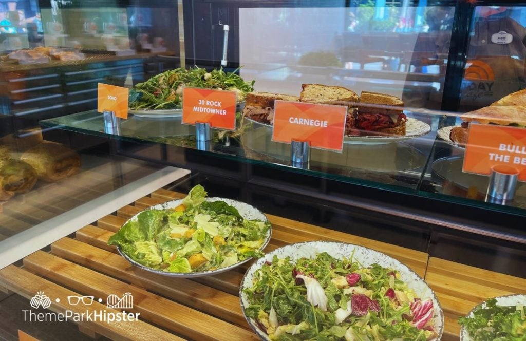 Universal Orlando Resort Today Cafe at Universal Studios Florida Salads with Carnegie Sandwich and 30 Rock Midtowner