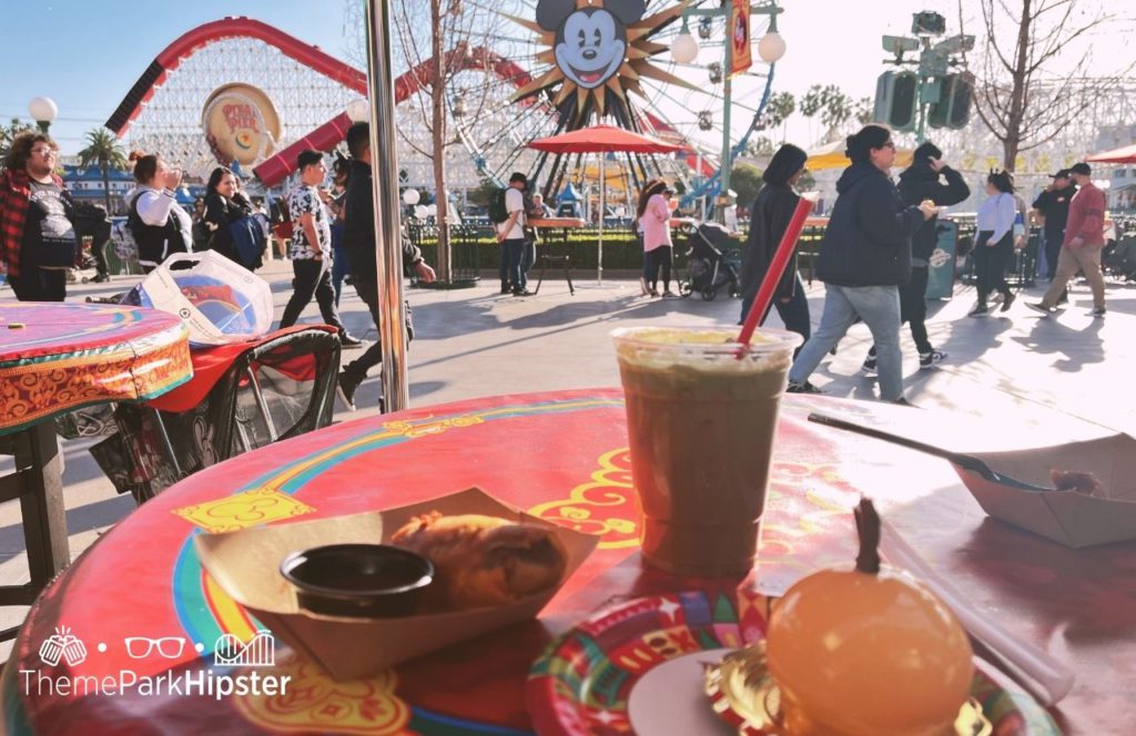 2024 Disneyland Resort Lunar New Year Celebration at Disney California Adventure Quesabirria Egg Roll, Coconut Lavendar Ice Coffee, Mandarin Mousse Cake