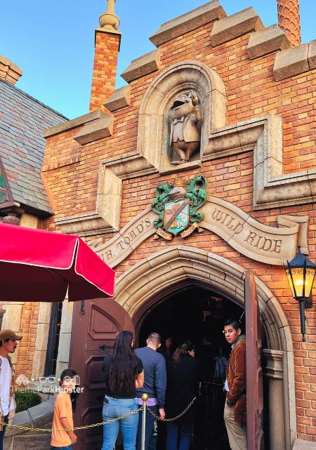Mr. Toad's Wild Ride Entrance at Disneyland Fantasyland. Keep reading to get the full guide on which is better Universal Studios Hollywood vs Disneyland.