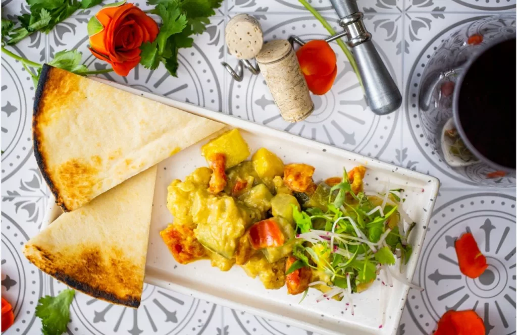 Busch Gardens Tampa Food and Wine Festival African Vegetable Curry, Naan Bread