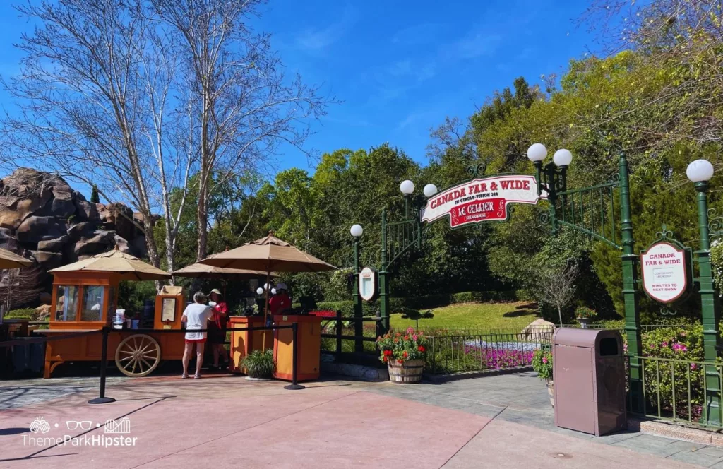 Epcot Flower and Garden Festival 2024 Canada Pavilion entrance to Le Cellier and Canada Far and Wide. Keep reading to know what to do in every country in the Epcot Pavilions of World Showcase.