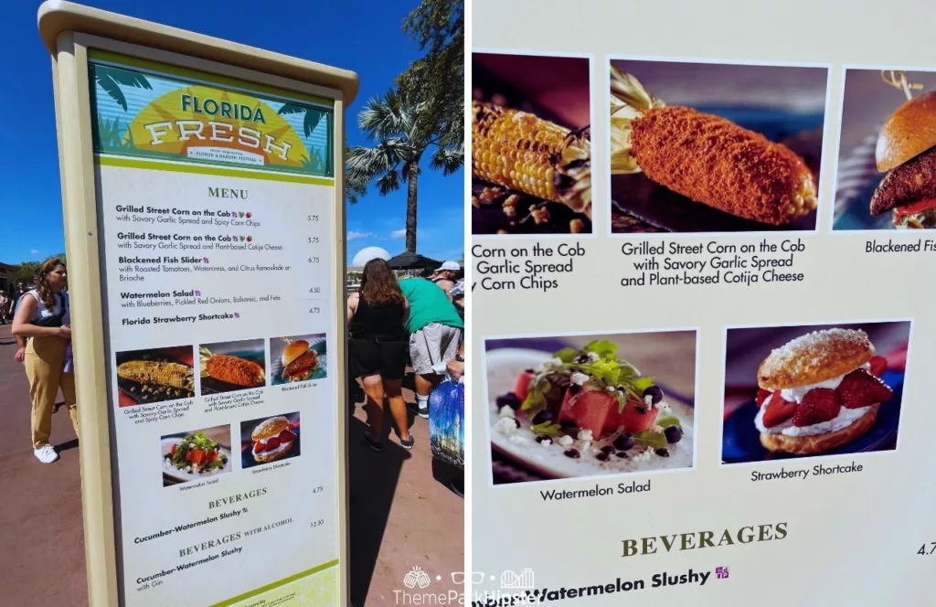 Epcot Flower and Garden Festival 2024 Fresh Florida Booth Menu