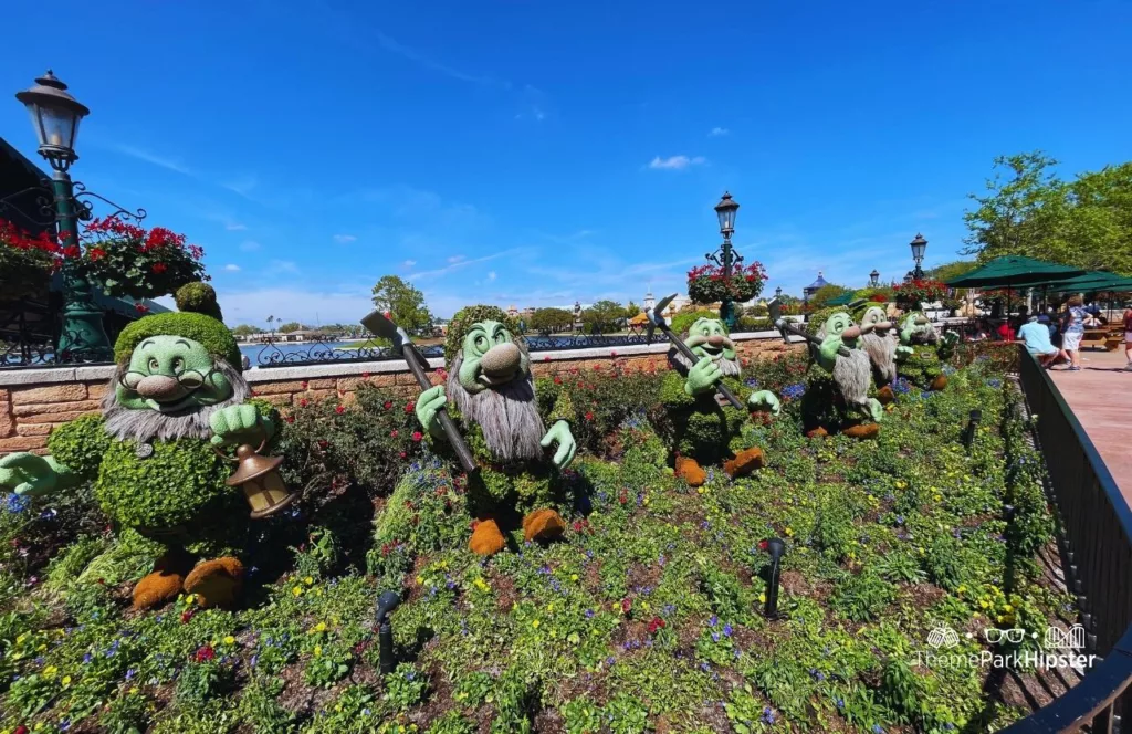 Epcot Flower and Garden Festival 2023 Itinerary Germany Pavilion Snow White and the Seven Dwarfs Topiary