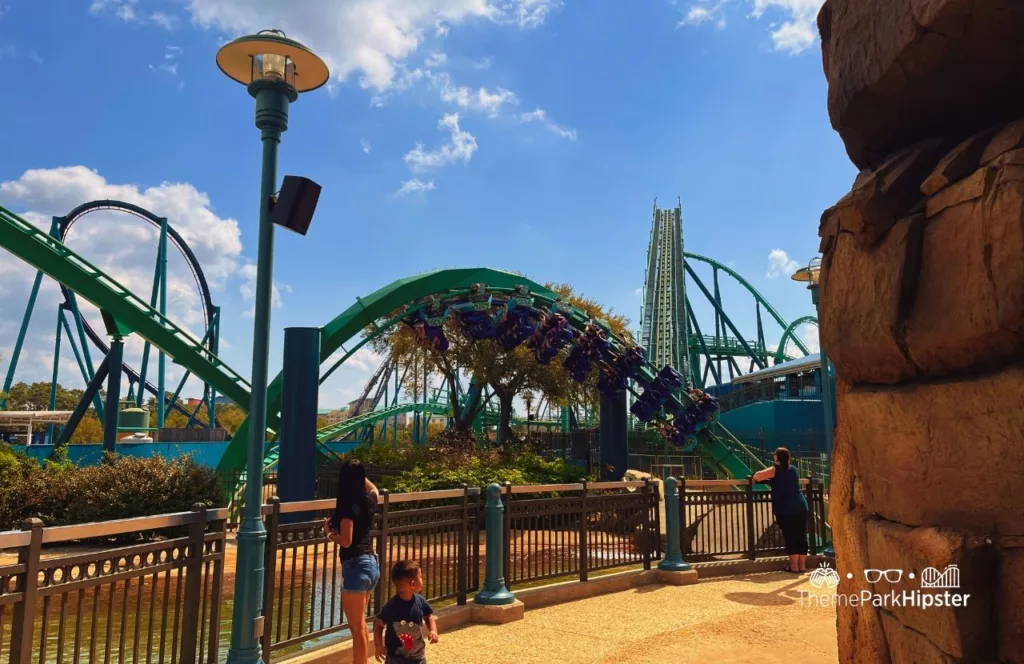 SeaWorld Orlando Resort Kraken Roller Coaster during the Seven Seas Food Festival.