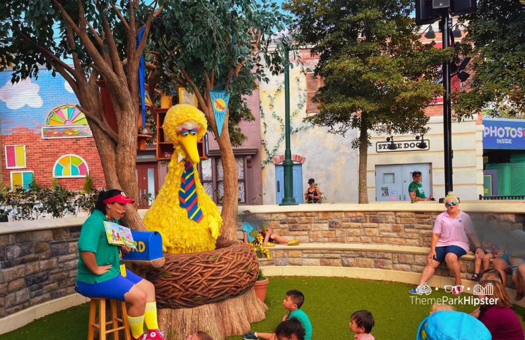 SeaWorld Orlando Resort Sesame Street Land with Big Bird. Keep reading to get the full SeaWorld Orlando parking travel guide.